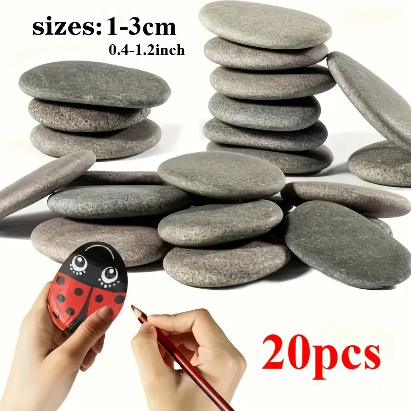 Fish Tank Gravel - 20 Adet Doğal Nehir Kayaları Pürüzsüz